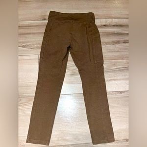 Little Girls Sz 6 Brown Art Class Stretchy Pants w/ Pockets - GUC